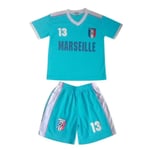 Ensemble Short Et Maillot De Foot Marseille Enfant Bleu Turquoise Taille 2 Ans