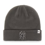 Mlb New York Yankees Ny Wool Hat Raised Beanie Knit Charcoal Cap 190182742567