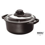 Risoli 097IN/24TP Cocotte Aluminium Die Cast Titanium 24 CM Induction