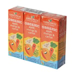 James White Kids Organic Apple Mango & Carrot Juicy Drink with Water, 24 x 200ml Juice Cartons, School Approved, No Added Sugar, Vegan, Ideal for Kids Lunchbox