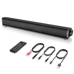 VersionTECH. PC Soundbar, Wired & Wireless Bluetooth BT Computer Speakers with Remote Control RCA,AUX, Portable USB Home Theater Stereo Sound Bar for Desktop Laptop