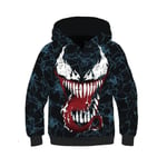 Spider-man: Into The Spider-verse Hoodies Gwen Venom Spiderman Sweatshirt Cosplay Kids Boys Girls Hooded Pullover Jumper Tops -a Blue venom 6-7Years