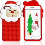 iPhone XR Mobilskal Silikon Santa Claus Pop It - Röd