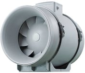 Lindab Kanalventilator Mfp125 I Plast, Kan Demonteres Vha. Spændebånd. Luftmængde Min./Max. 240/350 M³/H, 50/60 Hz, 30-25 W, Ø123 Mm.