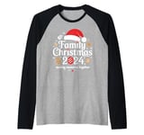 Matching Family Christmas 2024 Holiday PJs Festive Wear Raglan Baseball Tee