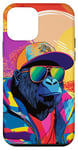 Coque pour iPhone 12 mini Gorilla Fashion, joli pop art coloré