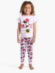 Brand Threads Kids' Disney Minnie Mouse Pyjama Set, Pink