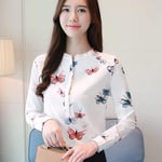 Women'S Shirt Long Sleeve Women Shirts Plus Size White Blouse Print Women Blouse Shirt Fashion Womens Blouses And Tops Office Blouse-Butterfly_M