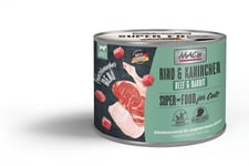 Mac's Mac's Super Food for Cats Gourmet Storfe og Kanin Våtfôr - 6x180g