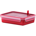 Emsa - Boîte à Micro-ondes - Clip & Micro - Lunchbox - Rouge - Taille: 1,2 L (Ref: 517775)