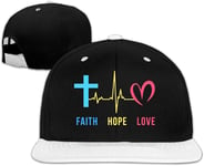 Faith Hope Love Cross Heartbeat Galaxy Womens Man's Flat Eaves Casquette Hip Hop Sun Hat Free Regulating