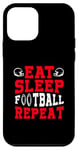 Coque pour iPhone 12 mini Mangez Le Football De Sommeil Répéter