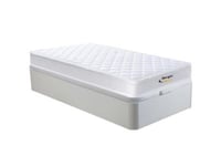 Ensemble 90 x 190 cm sommier coffre blanc + matelas ressorts et mémoire de forme ép.15cm - WOLKENLOS de MORGENGOLD