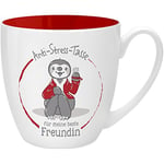 GRUSS & CO 45509 Anti Stress Tasse pour la Petite Amie, 45 cl, Cadeau, New Bone China, Rouge, 9,5 cm