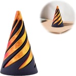 Spiral Cone Leksak, Omgivande Kon, Omgivande Pyramid Genomgående Skulptur, Perfekt för Stress och Ångest Avslappning (En Orange) Festival