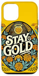 Coque pour iPhone 13 Pro Stay Gold Illustration Souci et verge d'or