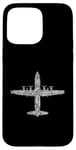 Coque pour iPhone 15 Pro Max Lettres de l'alphabet phonétique de l'aviation C-130 en forme d'Hercules