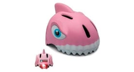 Casque de velo pour enfants   requin rose   crazy safety   certifie en1078