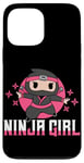 Coque pour iPhone 13 Pro Max Ninja Girl Fierce Warrior Design