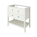 Meuble sous vasque à poser 2 tiroirs GoodHome Perma blanc 80 cm