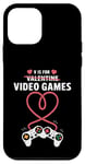 Coque pour iPhone 12 mini V is For Video Games Gamers Couples Saint Valentin