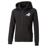 PUMA Ess+ Street Art Sweat à Capuche zippé TR G Sudation Fille, Noir, 116