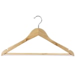 The Hanger Store 5 Pack of Value Wooden Coat Hangers with Trouser Bar