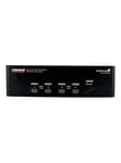 StarTech.com 4 Port Dual DVI USB KVM Switch w/ Audio & USB Hub - KVM / audio / USB switch - 4 porte