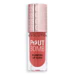 Makeup Revolution Pout Bomb Plumping Gloss Jelly 4.5ml (Various Shades) - Melba Warm Peach