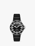 Emporio Armani AR60078 Men's Automatic Silicone Strap Watch, Black