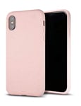 KabellosLaden® Coque pour iPhone X/XS Bio Case Rose Coque iPhone Durable et Ecologique iPhone Case avec Protection intégrale (matière Confortable)