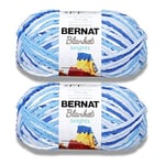 Bernat Blanket Brights Waterslide Varg Yarn – Lot de 2 paquets de 300 g – Polyester – 6 Super Bulky – 200 m – Tricot/Crochet