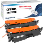 2 Noir Compatible 30A Cf230A Toner Cartouche 1600 Pages Pour Hp Laserjet Pro M203D M203Dn M203Dw, Mfp M227Fdn M227Fdw M227Sdn M227D Imprimante (Avec Puce)[DYJ071546]