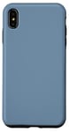 Coque pour iPhone XS Max Couleur bleu gris simple