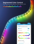 Govee RGBIC LED Strip Lights, 10m Bluetooth Segmented APP Control Rainbow Colour