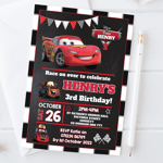 Personalised Disney Cars Birthday Party Invitations Lightning McQueen Invite x10