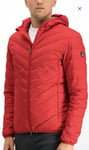 Emporio Armani EA7 Down Jacket Tango Red Bomber Jacket Size Small BNWT RRP £160