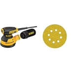 DEWALT - Ponceuse excentrique 280W ø125mm - DWE6423 & Disques abrasifs 125mm grain 120 25 pièces DT3115-QZ