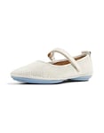 Camper Femme Right Nina-K201402 Ballet Flat, Blanc, 38 EU