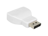 Delock - Videokort - Displayport (Hane) Till Hd-15 (Vga) (Hona) - Displayport 1.1A - Tumskruvar - Vit