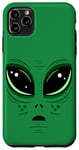 Coque pour iPhone 11 Pro Max Green Alien Eyes Area 51 Déguisement extraterrestre pour Halloween