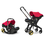 Doona+ Baby Car Seat & Travel Stroller - Convertible Pushchair - Flame Red