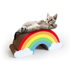 Suck UK Griffoir pour Chat Arc-en-Ciel | Griffoir en Carton | Arbre à Chat | Jouets pour Chaton | Accessoires d'activités pour Chat | Tapis griffoir pour Chat | Planche à gratter Fantaisie pour Chat