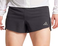 adidas Adizero Mens Running Shorts Black Zip Pocket Lined Reflective Run Jogging