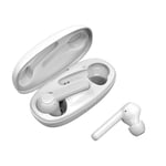 Fashion Bluetooth Earphone, Wireless Headphones Bluetooth Hi-Fi Music Stereo Earbuds Headset with Microphone for Gym Office Home/Phones Laptops (Color : White)