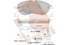 Bromsbelägg R Brake - VW - Id.4, Id5, Id buzz. Skoda - Enyaq, Enyaq iv 4x4. Audi - Q4