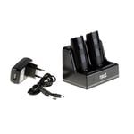 Socle De Charge Secteur - 2 Batteries Inclues - Wii - Noire