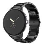 Google Pixel Watch 3 XL 45mm Stilrent länkarmband i metall, svart