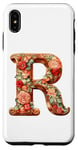 Coque pour iPhone XS Max Monogrammed Christmas Floral Initial R Gingerbread Letter R