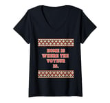 Womens Fun Graphic-Home is where the voyeur is. V-Neck T-Shirt